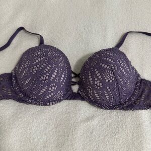 Victoria’s Secret push up purple lace bra